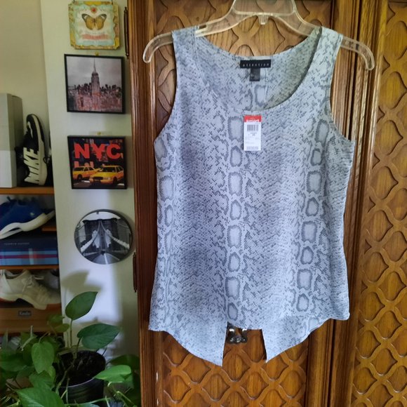 ATTENTION Snakeskin Split Back Shell Tank NWT! - Size XS - Picture 3 of 16